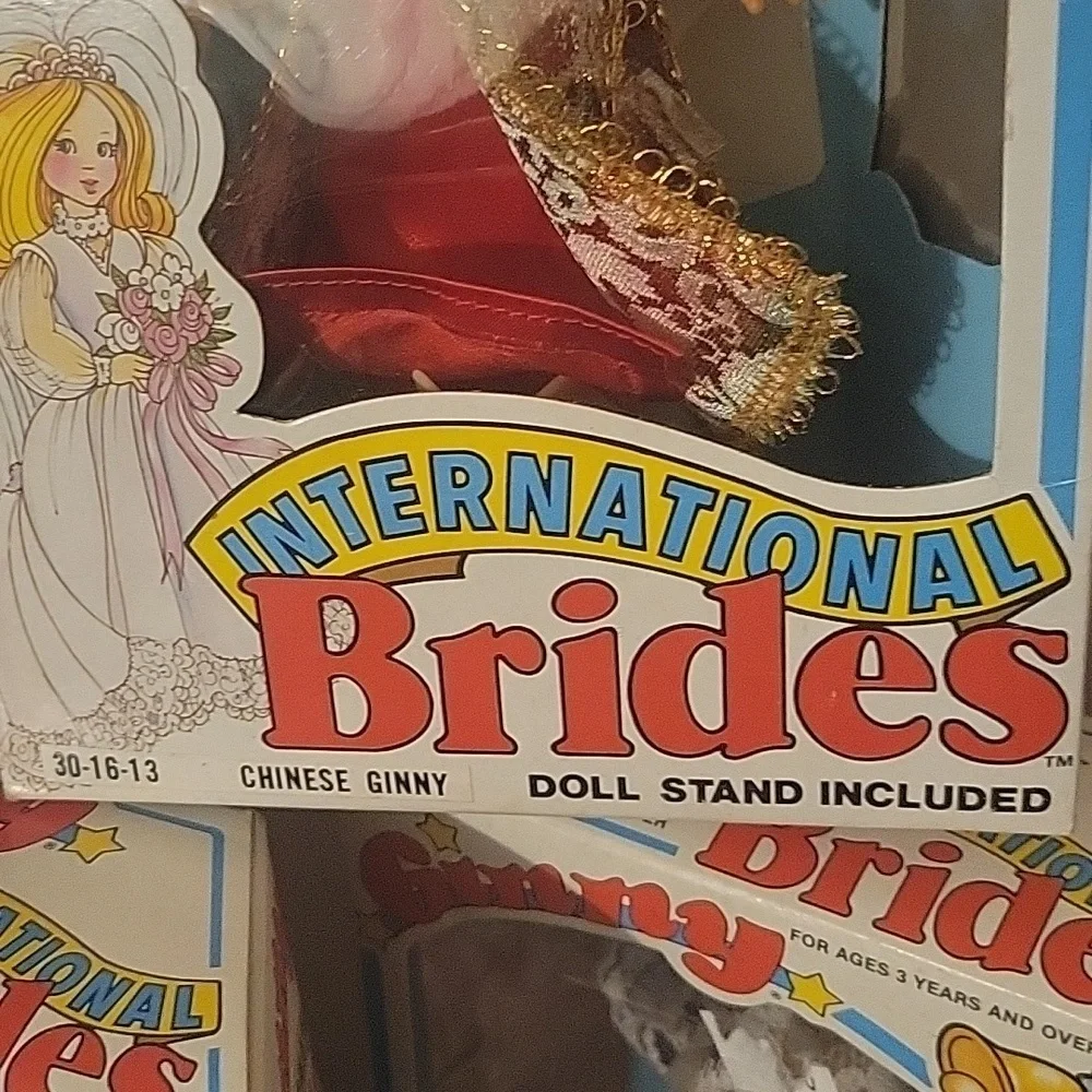 1982 Vogue Dolls International Brides Ginny, Lot of 8, NWT